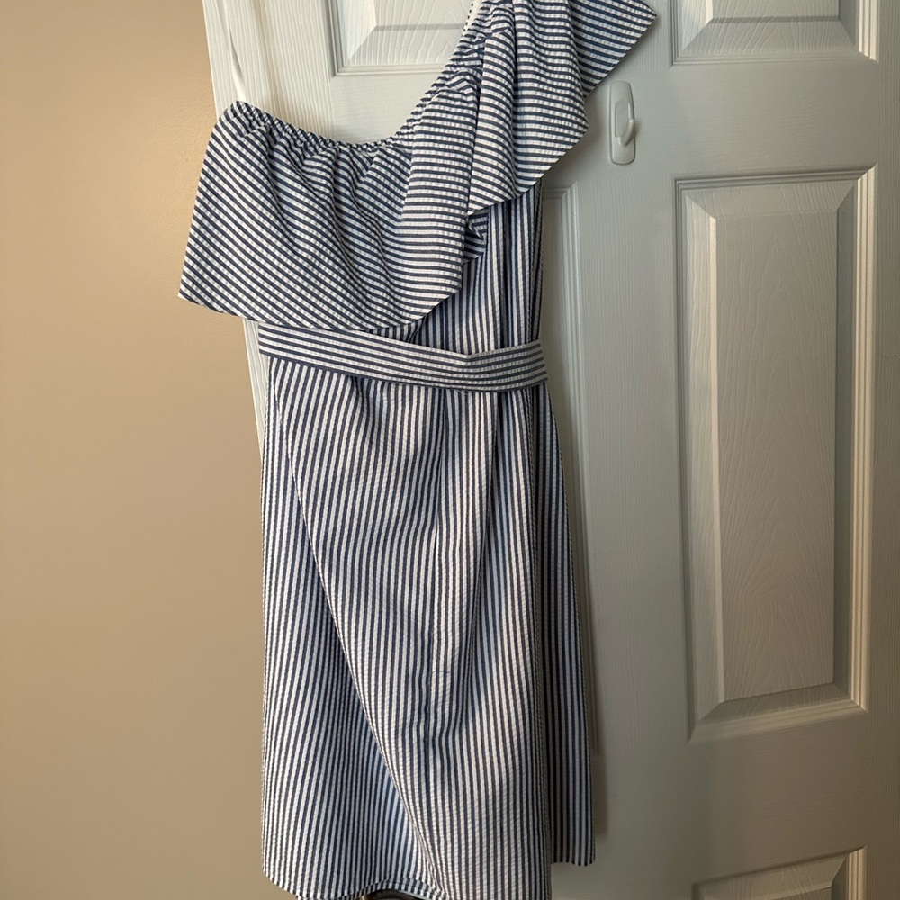 Nine West One Shoulder Ruffle Dress - Picture 4 of 6